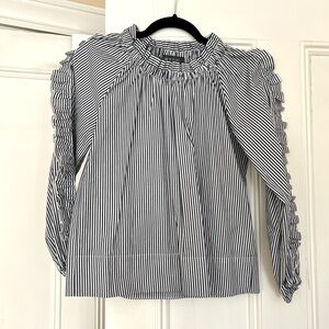 Upscale London brand - WYSE Ruffle Long Sleeve Shirt